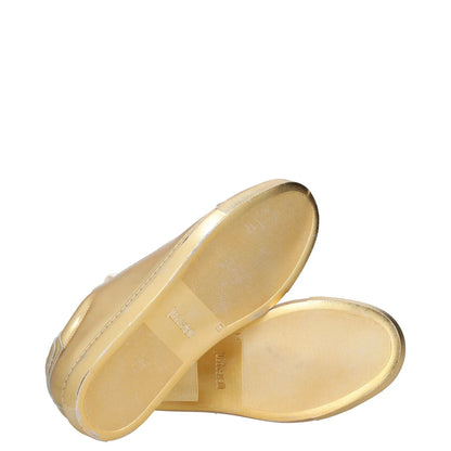 JUST CAVALLI Womens Trainers Gold Leather Low Top Lace Up UK 3 RRP 200 — View 8