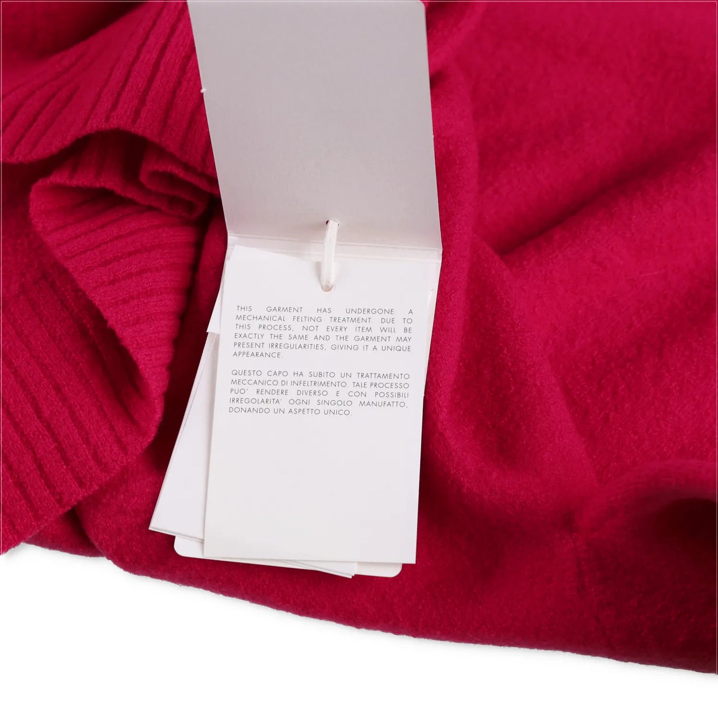 JIL SANDER Mens Fine Boiled Wool Crew Neck Jumper Pullover Red Size 50 RRP 660 — View 6