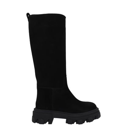 GIABORGHINI x Pernille Teisbaek Womens Boots Black Leather Knee High UK2 RRP 375