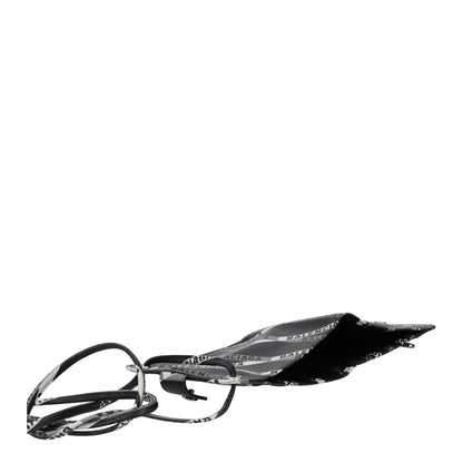 BALENCIAGA Womens Black Leather Crossbody Bag Logo Print Glossy Finish S RRP 525 — View 4