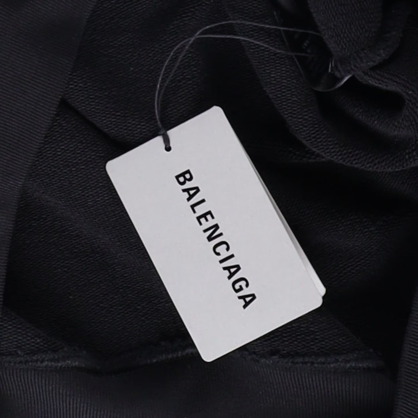 BALENCIAGA Mens Black Cotton Hoodie Long Sleeve Regular Fit Size S RRP 590 — View 5