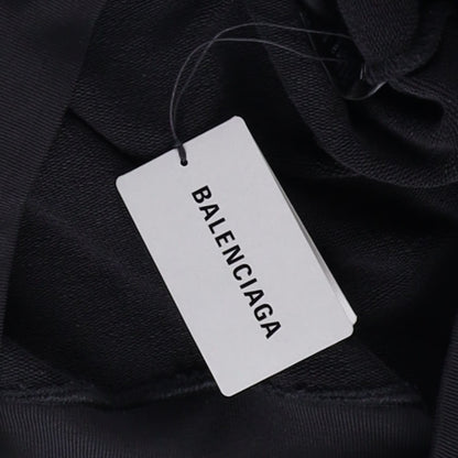 BALENCIAGA Mens Black Cotton Hoodie Long Sleeve Regular Fit Size S RRP 590 — View 5