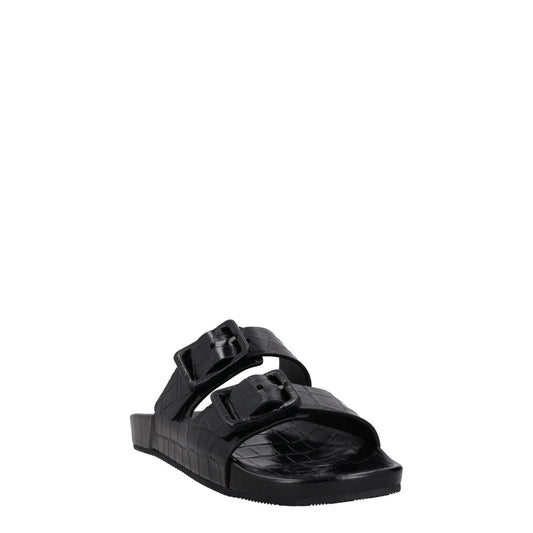 BALENCIAGA Womens Slider Sandals Buckle Comfort Black Leather UK 7 RRP 490 — View 2