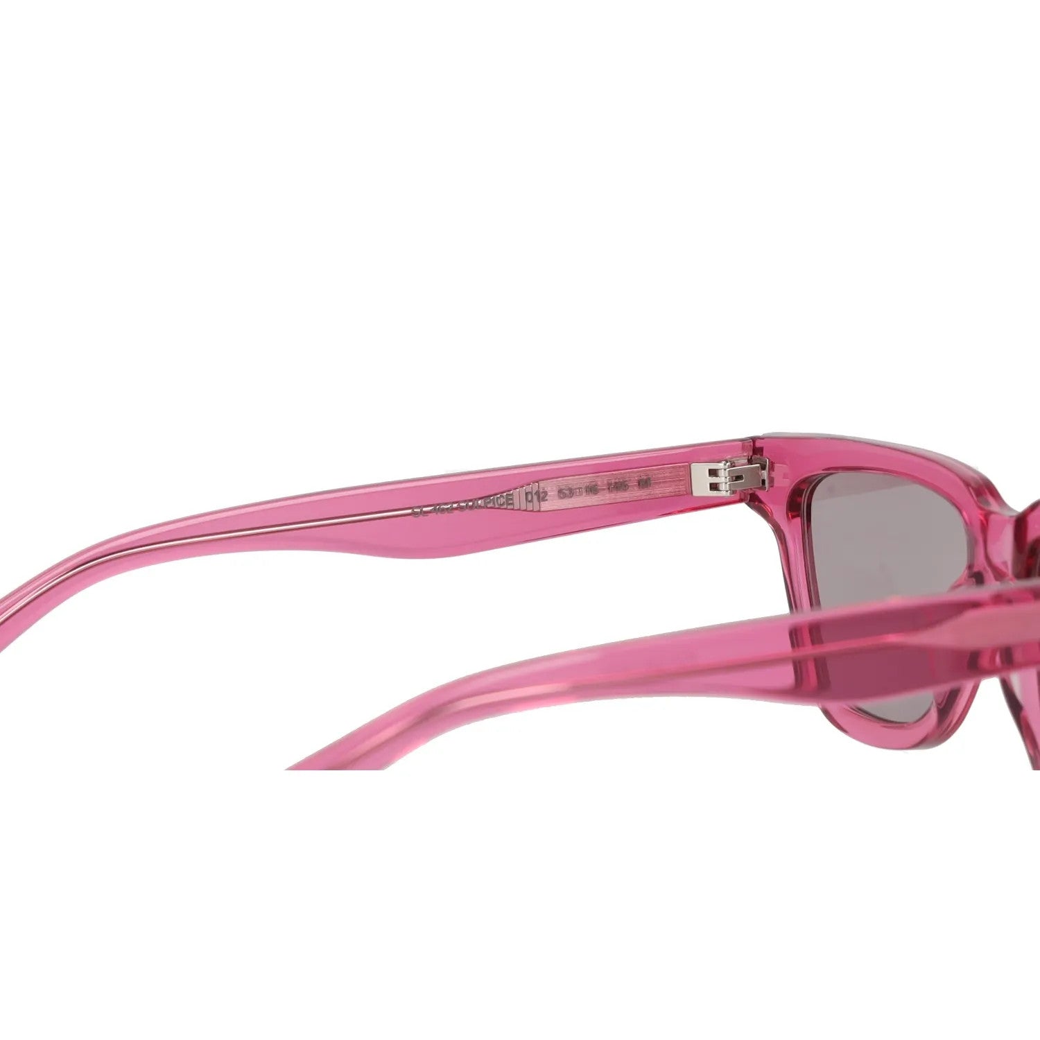 SAINT LAURENT Womens Square Sunglasses Pink Acrylic Tinted Lens One Size RRP 250 — View 9