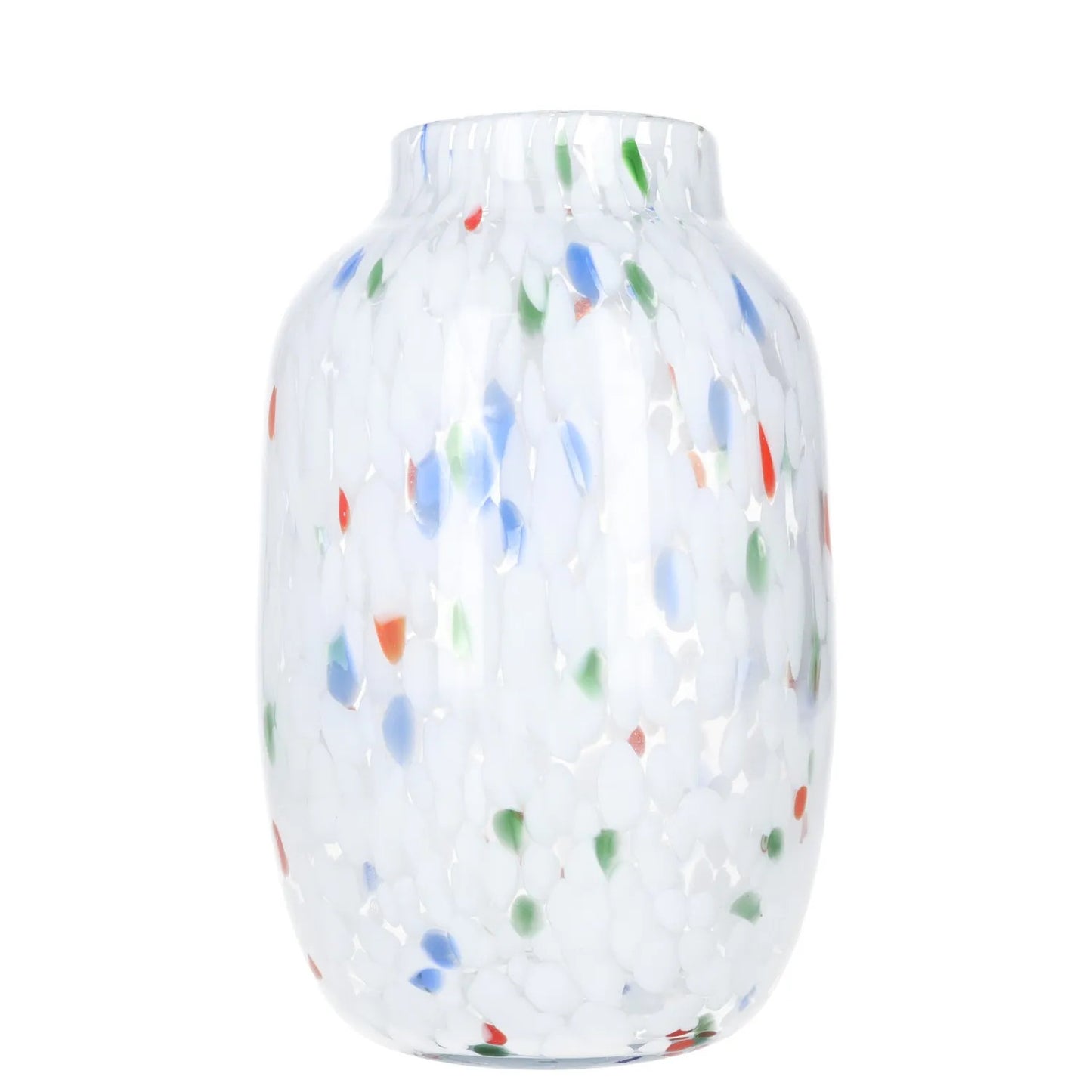 HAY Adults Vase White Glass Multicoloured Speckles Decorative Size L RRP 95 — View 5