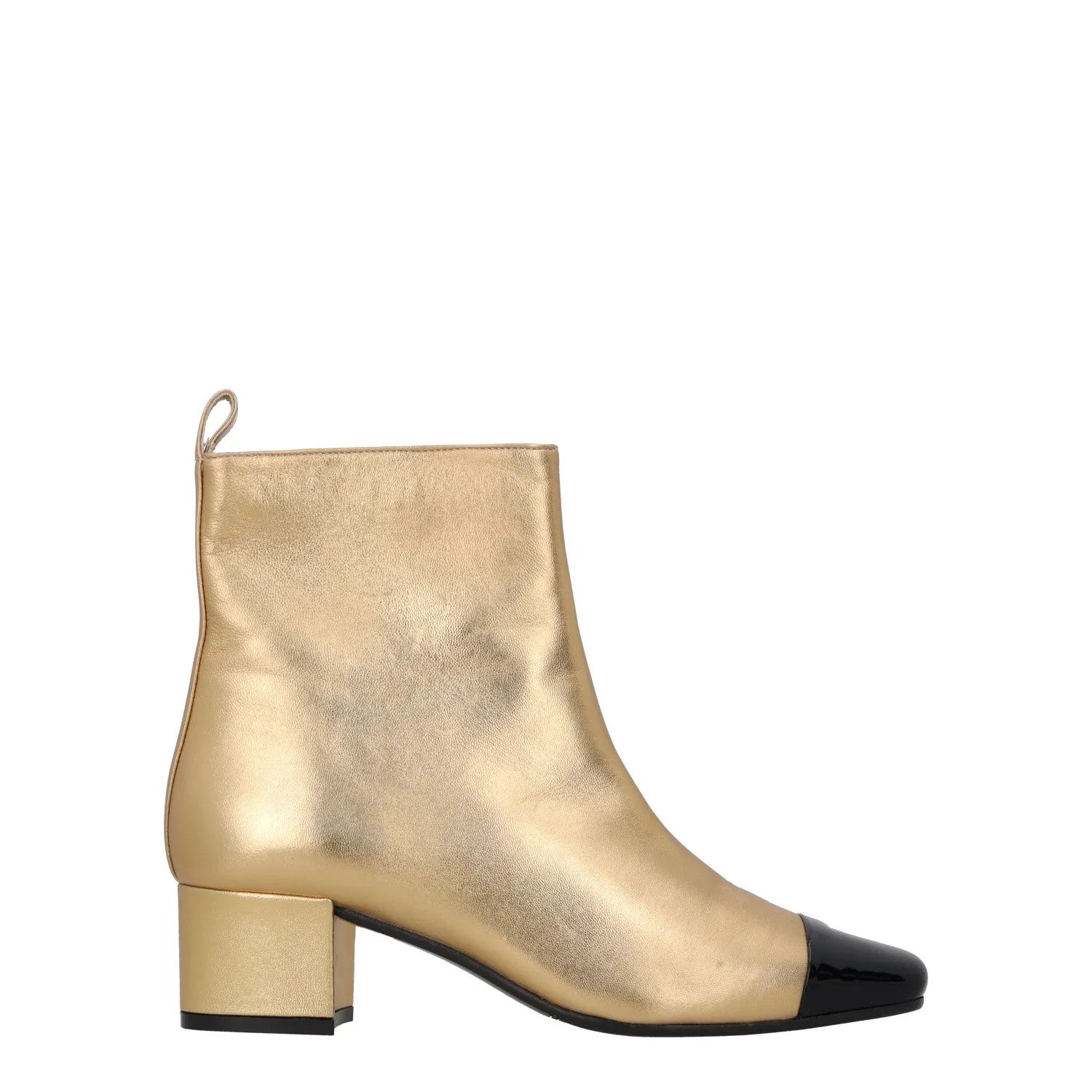CAREL Womens Estime Exclusive Ankle Bootie Gold Leather Patent Formal UK5 RRP505