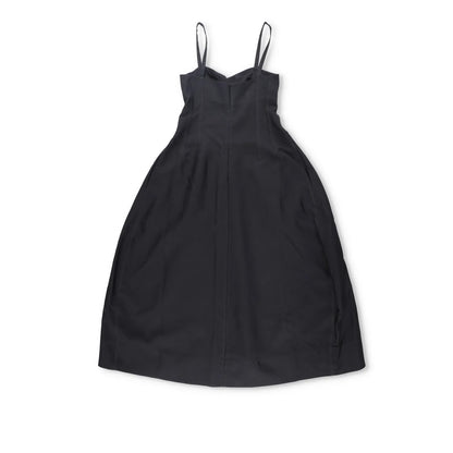 JIL SANDER Womens Midi Dress Strap Bustier Flare Black Strappy Size 34 RRP 2093 — View 8