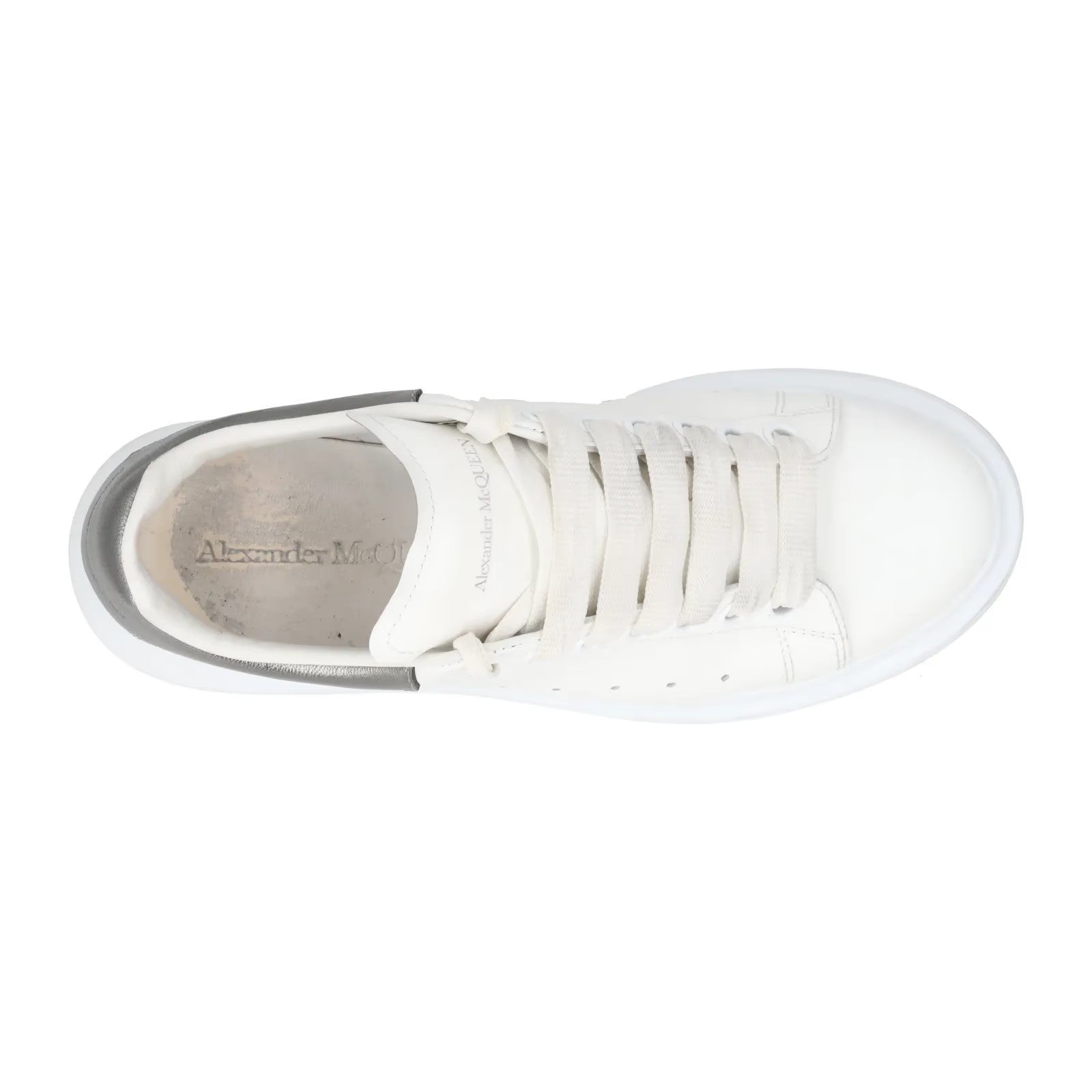 ALEXANDER MCQUEEN Womens Sneakers Pearl Black Leather Low Top EU 37.5 RRP 450 — View 7