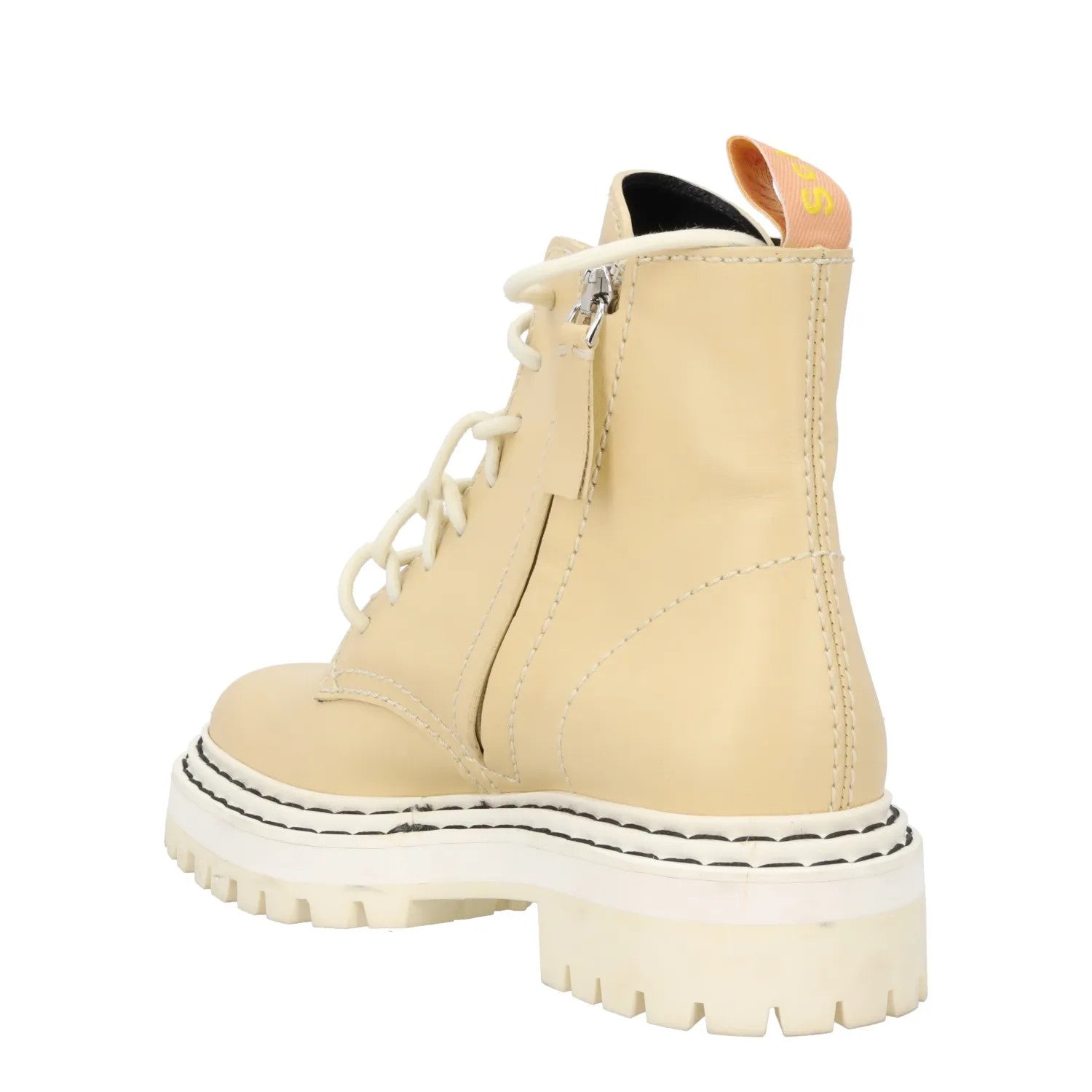 PROENZA SCHOULER Womens Beige Leather Flat Heel Ankle Combat Boots UK 3 RRP 795 — View 5