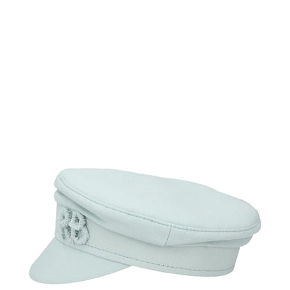 RUSLAN BAGINSKIY Womens Monogram Linen Baker Boy Hat Green Logo M RRP 250 — View 3