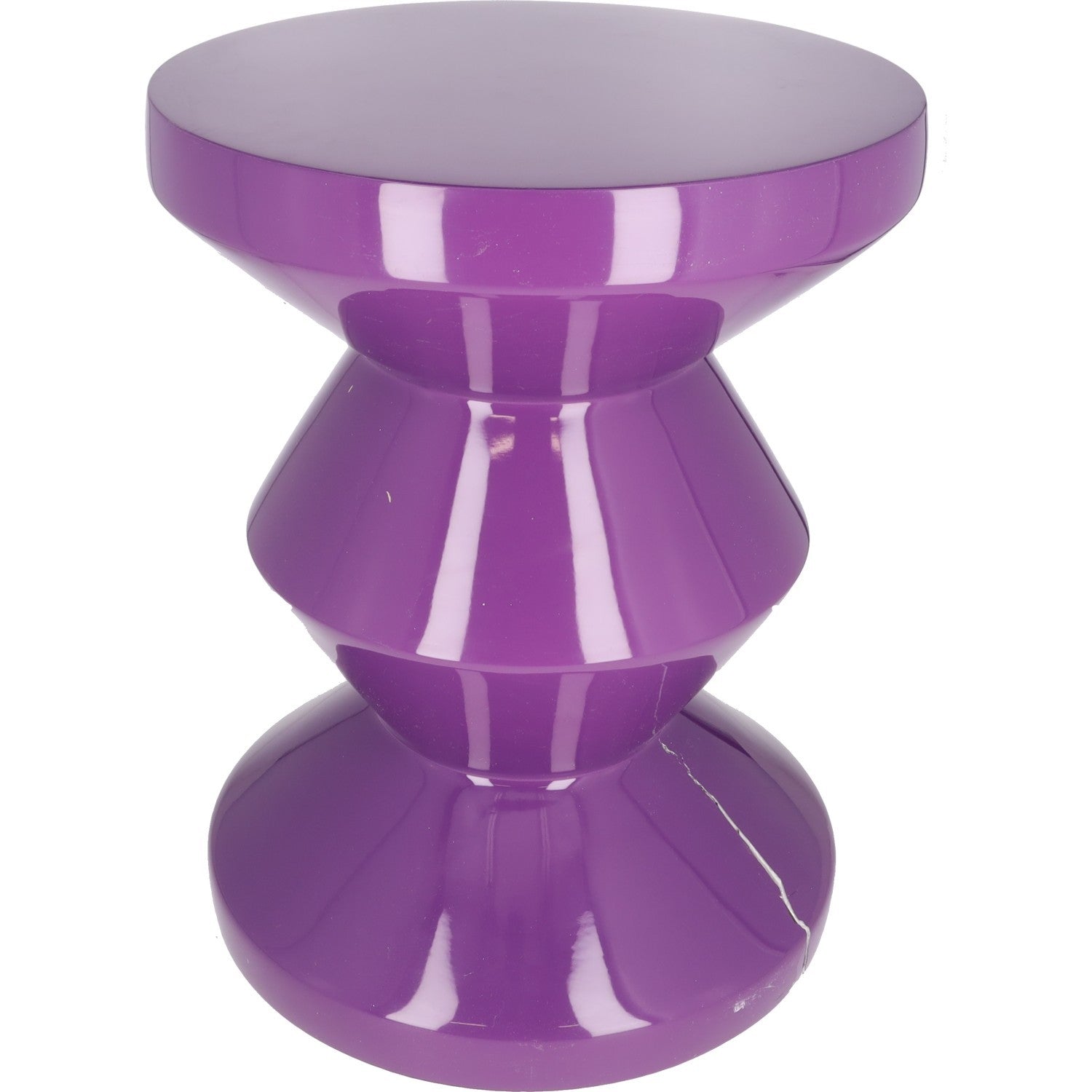 POLS POTTEN Zig Zag Stool Purple Glossy Stackable Modern One Size RRP 367 — View 5