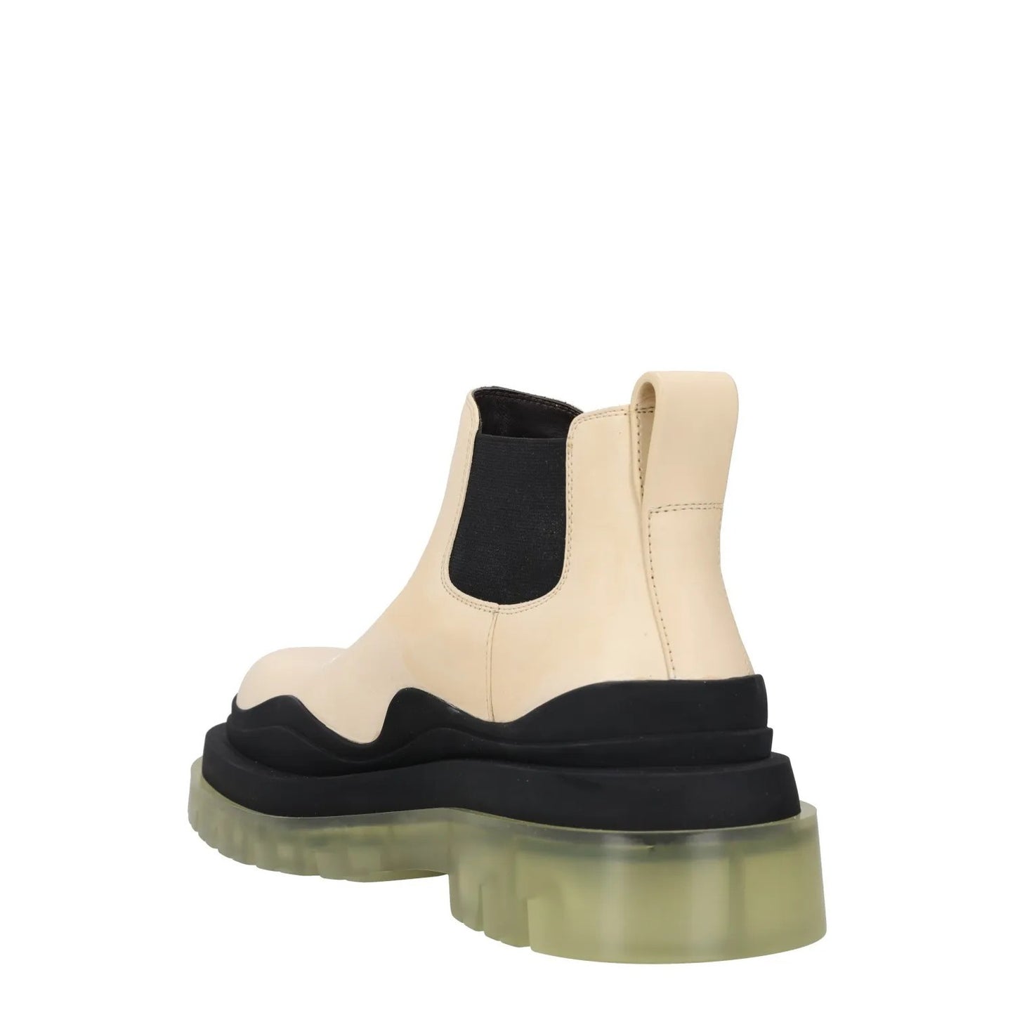 BOTTEGA VENETA Womens Chelsea Boot Beige Black Leather Mid Heel UK 5 RRP 1080 — View 5