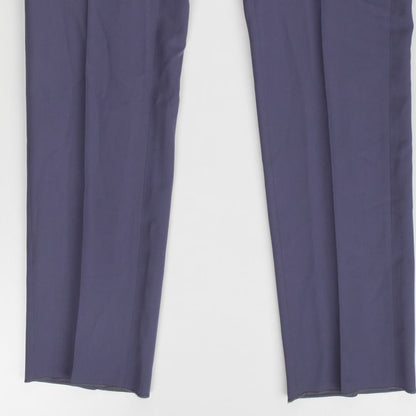 DIOR HOMME Mens Tapered Trousers Purple Dress Pants Belt Detail Size 36 RRP 620 — View 4
