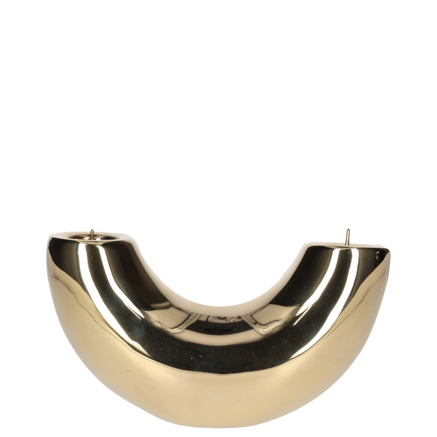 DINOSAUR DESIGNS Brass Horn Candlestick Metallic Glossy Finish Home Decor RRP32 — View 5