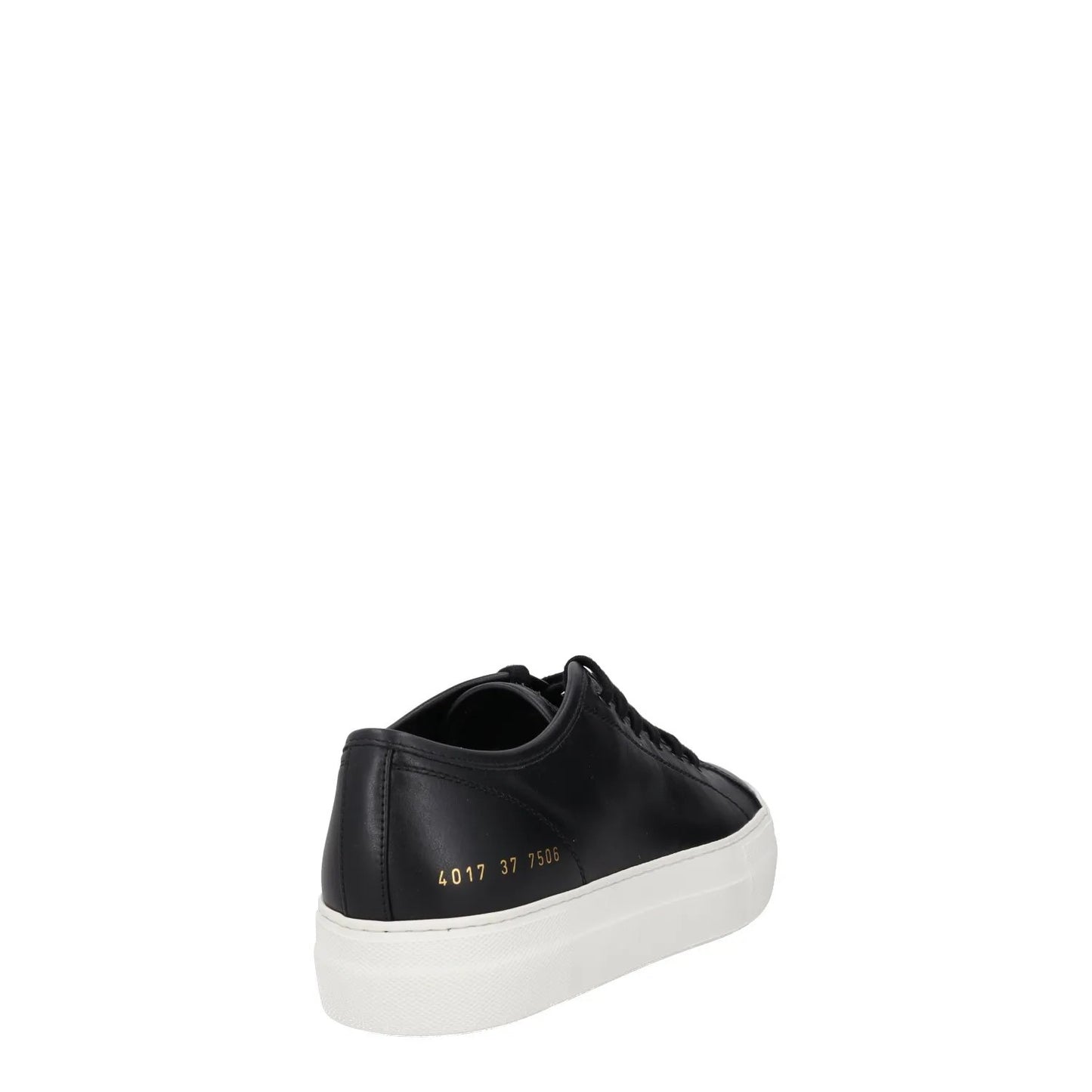 COMMON PROJECTS Womens Trainers Black Leather White Low Top Lace Up UK 4 RRP 395 — View 6