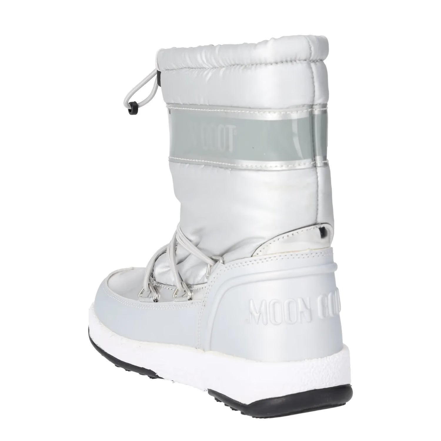 MOONBOOT Womens Mid Calf Snow Boots Drawstring Closure White Grey UK12.5 RRP 150 — View 5