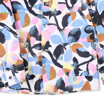 DIOR HOMME Mens Floral Denim Jacket Buttoned Collared Multicoloured 44 RRP 1300 — View 4