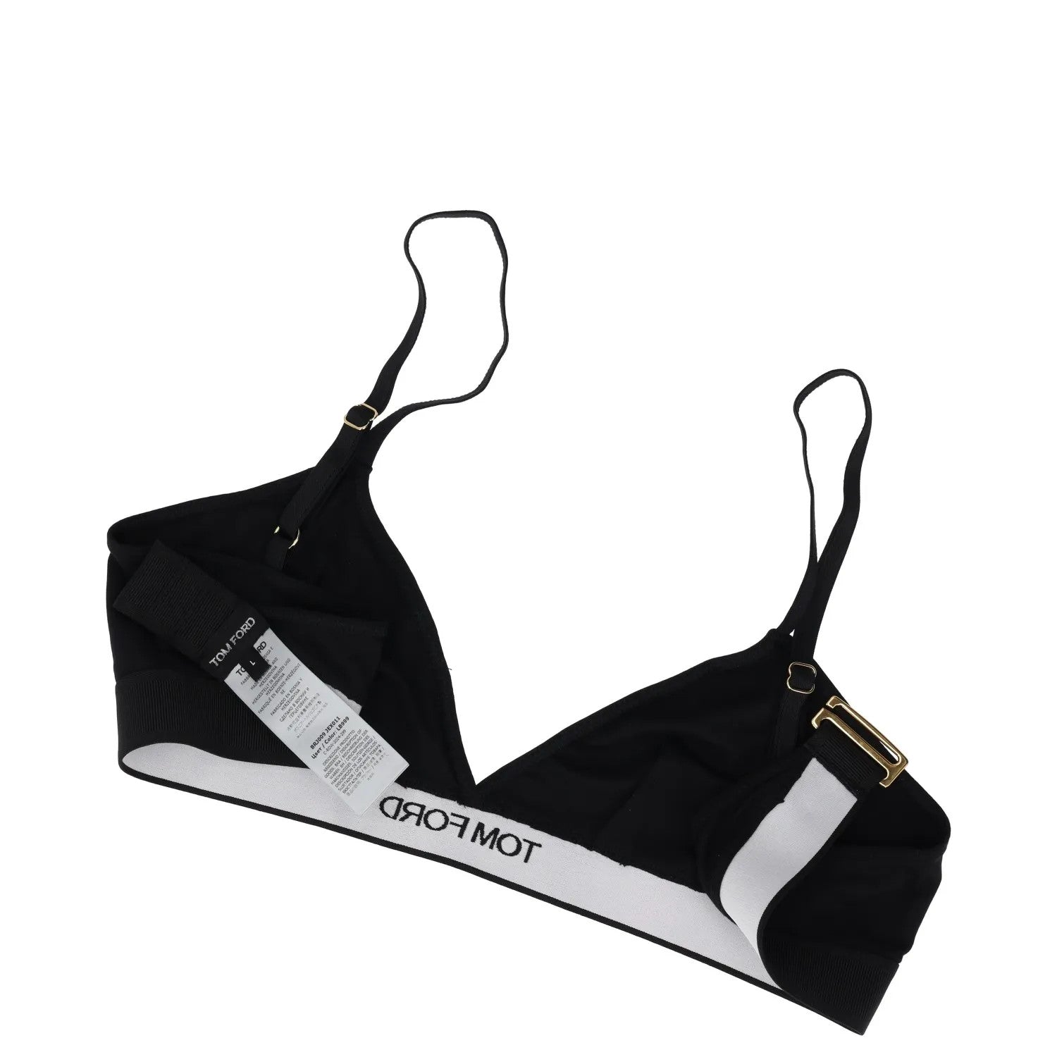 TOM FORD Womens Soft Cup Bra Jersey Logo Band Black Strap Size XL RRP 155 — View 6