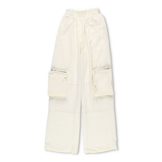 PARIS GEORGIA Womens Trousers Ivory White Wide Leg Side Pockets Size L RRP 250