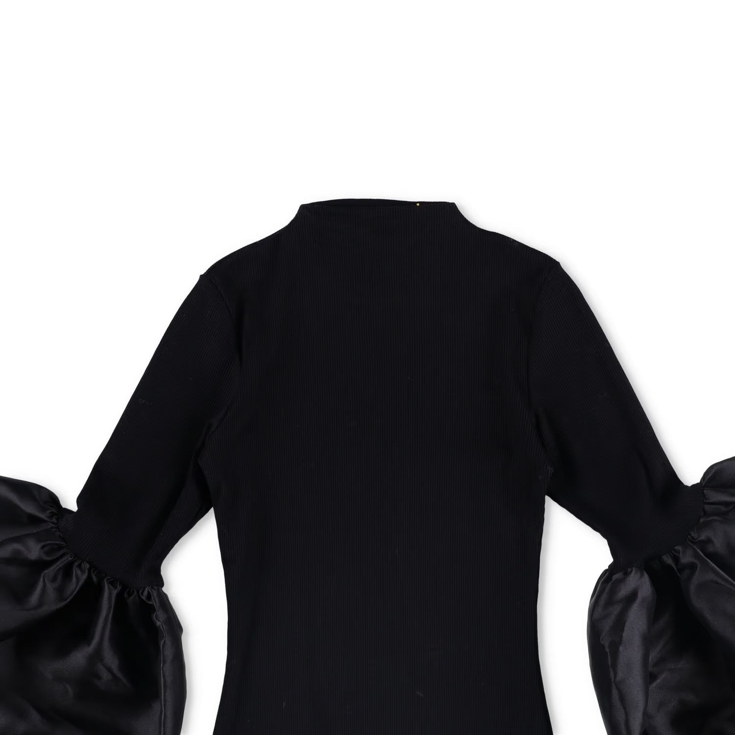 Marques'Almeida Womens Turtleneck Blouse Mikado Puff Longsleeve Black XS RRP 255 — View 2