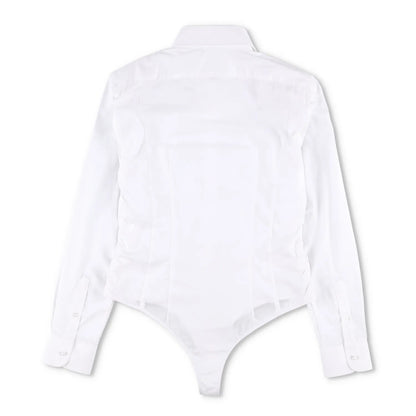 BETTTER Womens Fitted Bra Shirt White Basic Button-Up White Size S RRP 530 — View 12