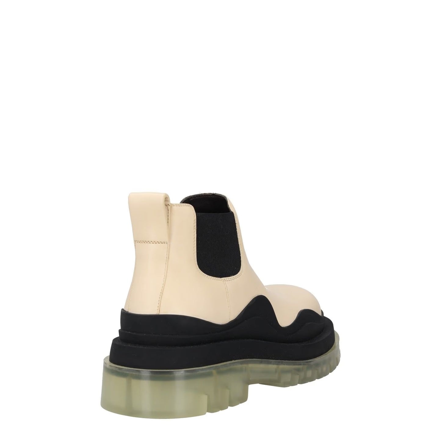 BOTTEGA VENETA Womens Chelsea Boot Beige Black Leather Mid Heel UK 6 RRP 1080 — View 6