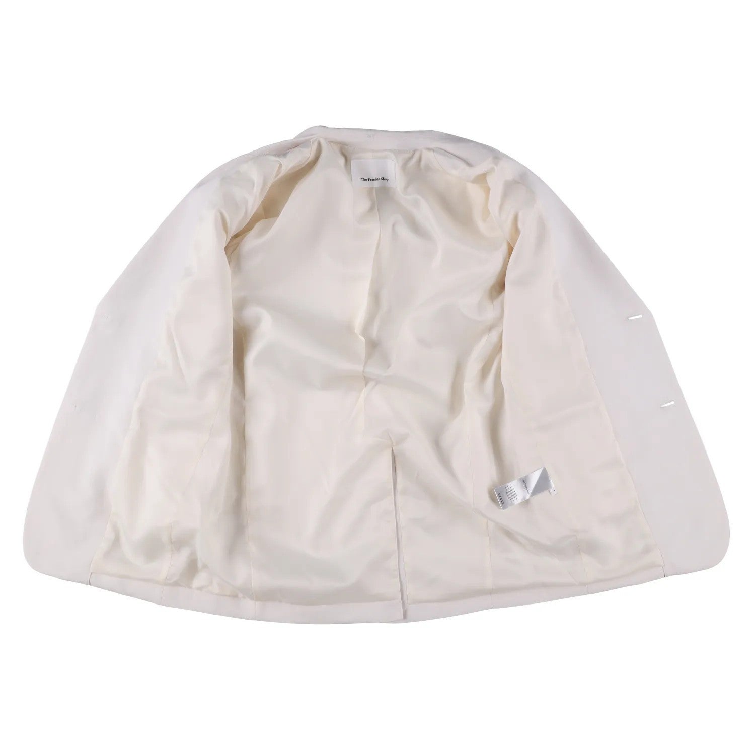 FRANKIE SHOP Womens Aiden Single Breasted Blazer Linen White Size S RRP 350 — View 10