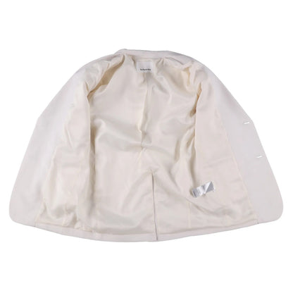 FRANKIE SHOP Womens Aiden Single Breasted Blazer Linen White Size S RRP 350 — View 10