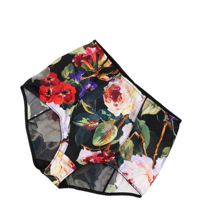 DOLCE&GABBANA Womens Brief High Waist Silk Floral Print Knickers Multi M RRP 301 — View 3