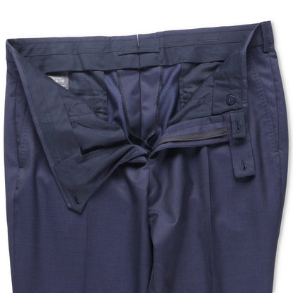 ERMENEGILDO ZEGNA Mens Trousers Wool Blend Blue Flat Front Size 52 R RRP 350 — View 6