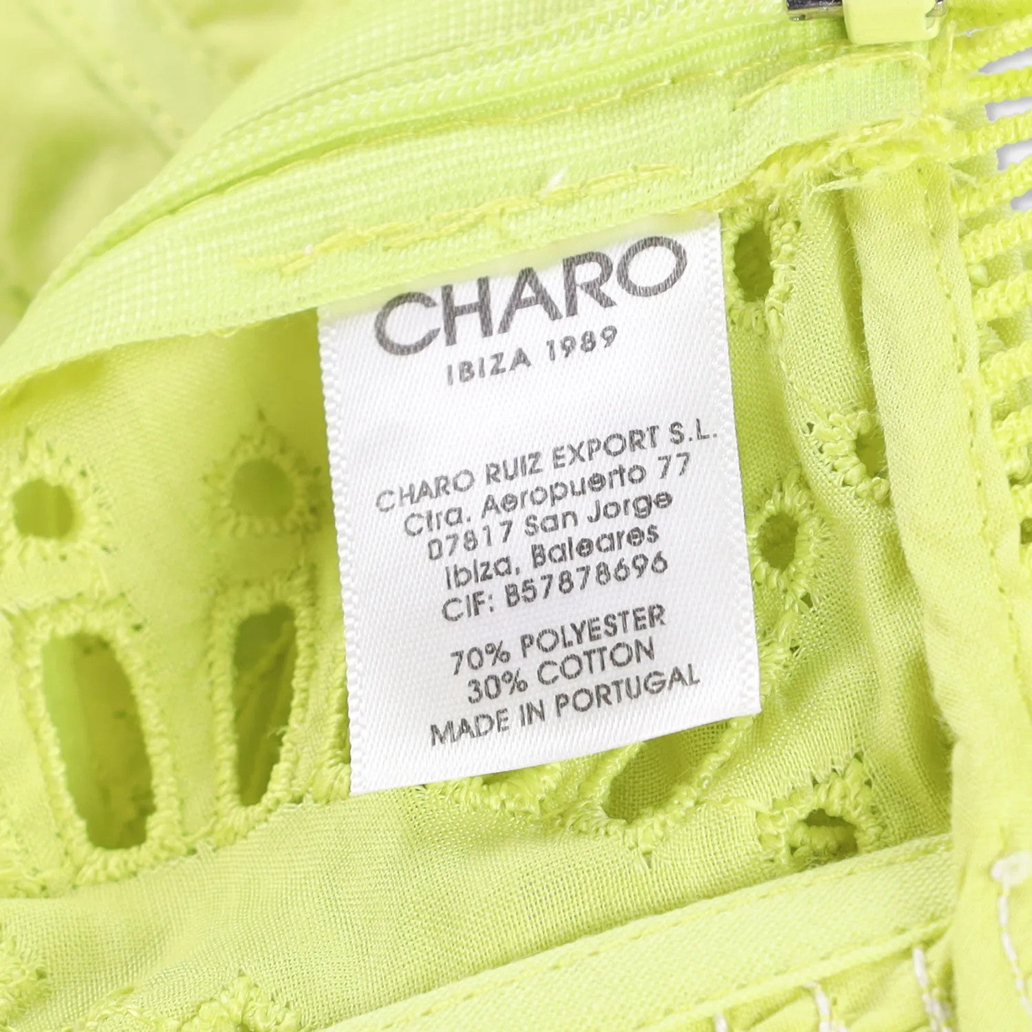 CHARO RUIZ IBIZA Womens Sting Top Corset Strapless Lace Lime Punch XL RRP 260 — View 7