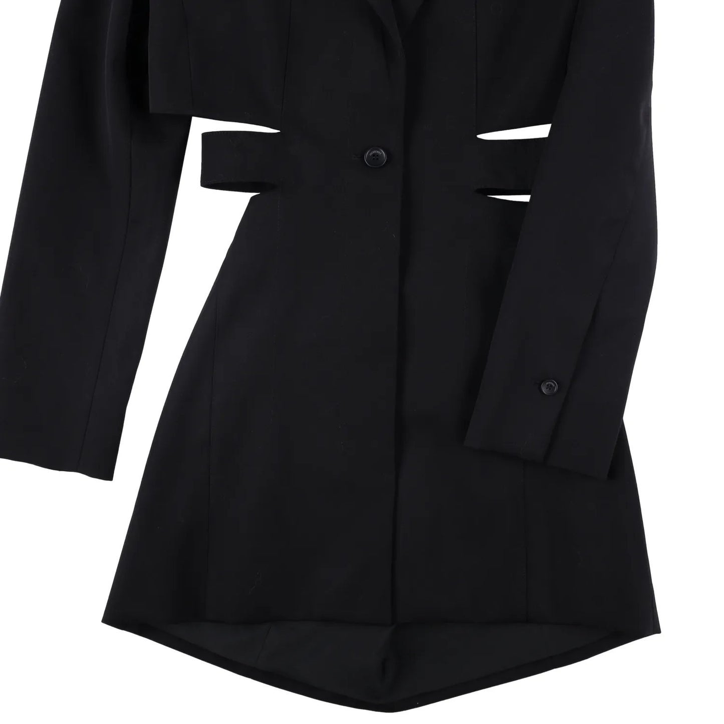 JACQUEMUS Womens La Robe Bari Long Sleeve Side Mini Dress Black 38 RRP 830 — View 7