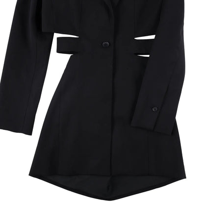 JACQUEMUS Womens La Robe Bari Long Sleeve Side Mini Dress Black 38 RRP 830 — View 7