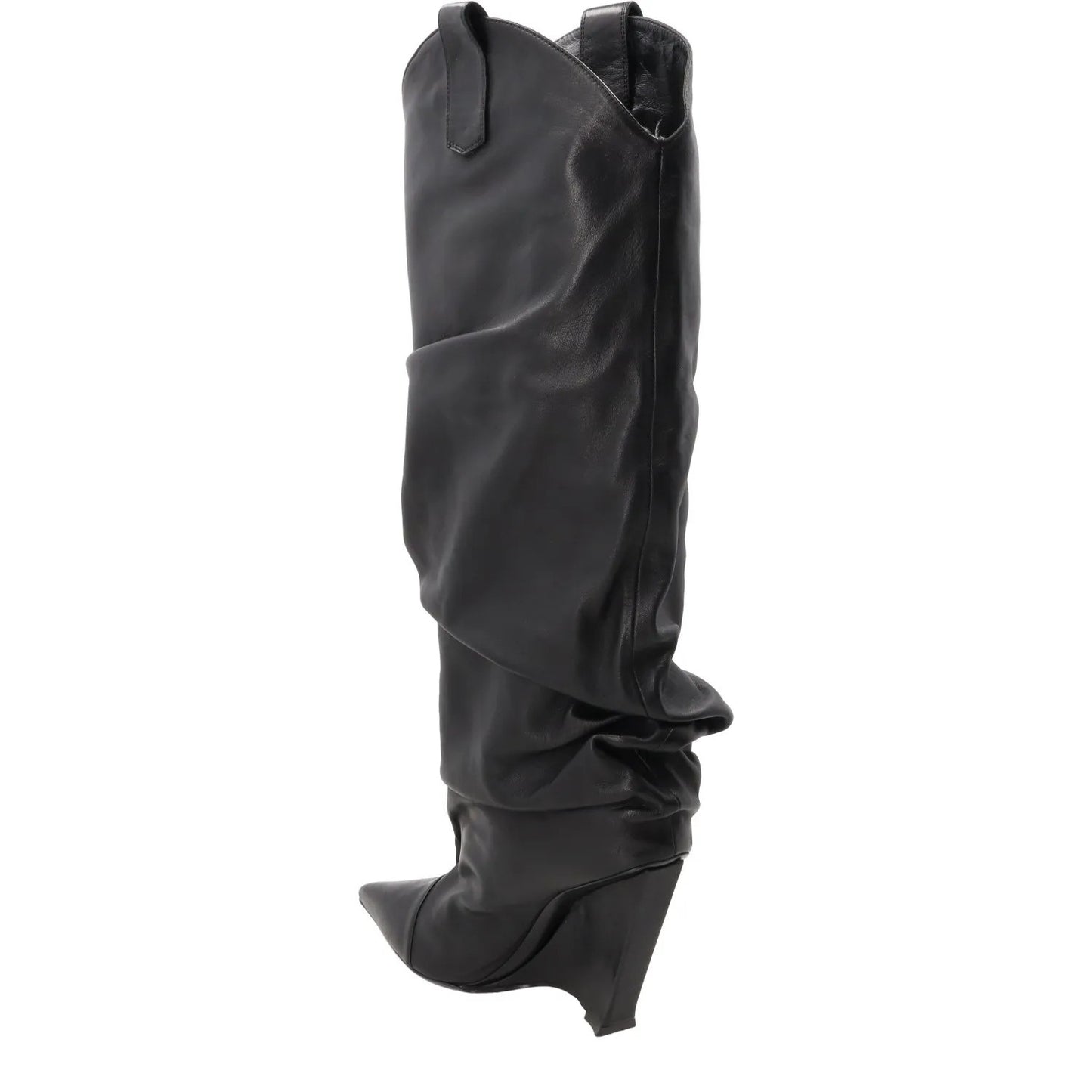 D'ACCORI Womens Arizona Boot 100 Leather Formal Black Wedge Heel EU 39.5 RRP1695 — View 6