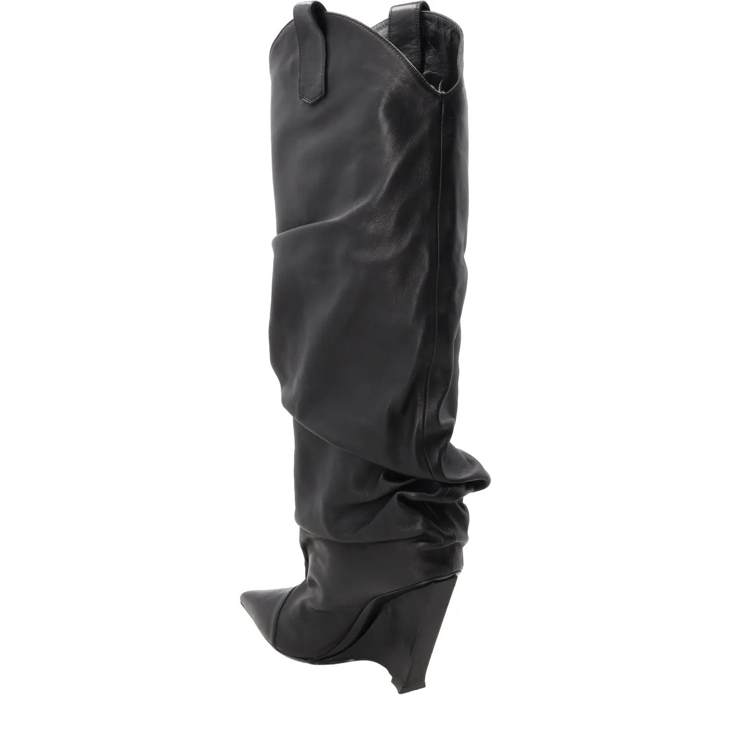 D'ACCORI Womens Arizona Boot 100 Leather Formal Black Wedge Heel EU 39.5 RRP1695 — View 6