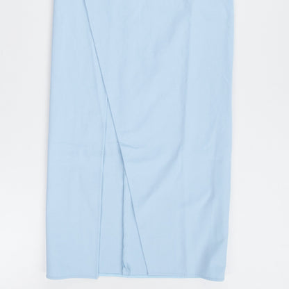 THE ATTICO Light Blue Maxi Dress Slit Blue Lawrence Size 40 RRP850 — View 7