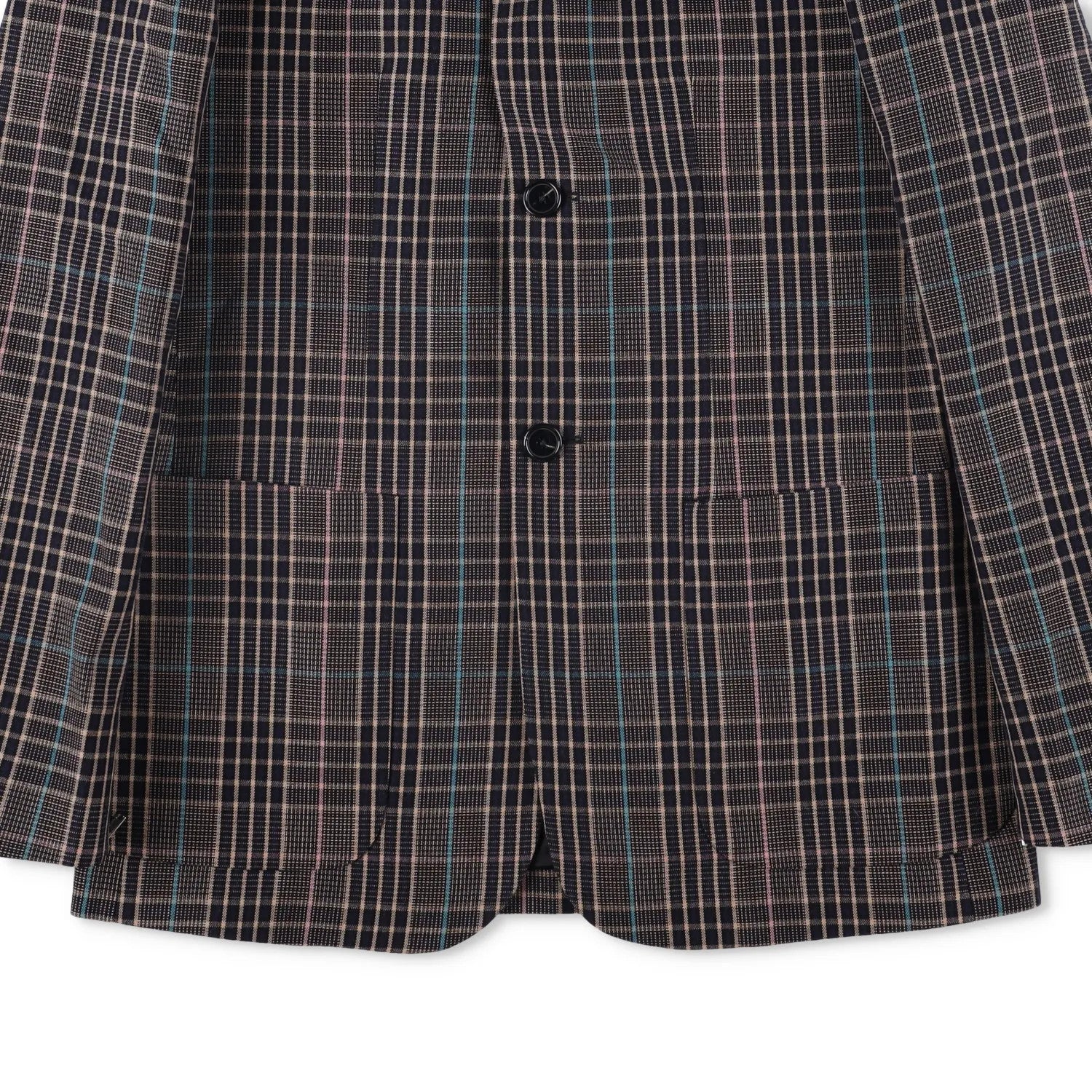 RAF SIMONS Mens Plaid Cotton Blend Jacket Multicoloured Casual RRP 750 — View 3