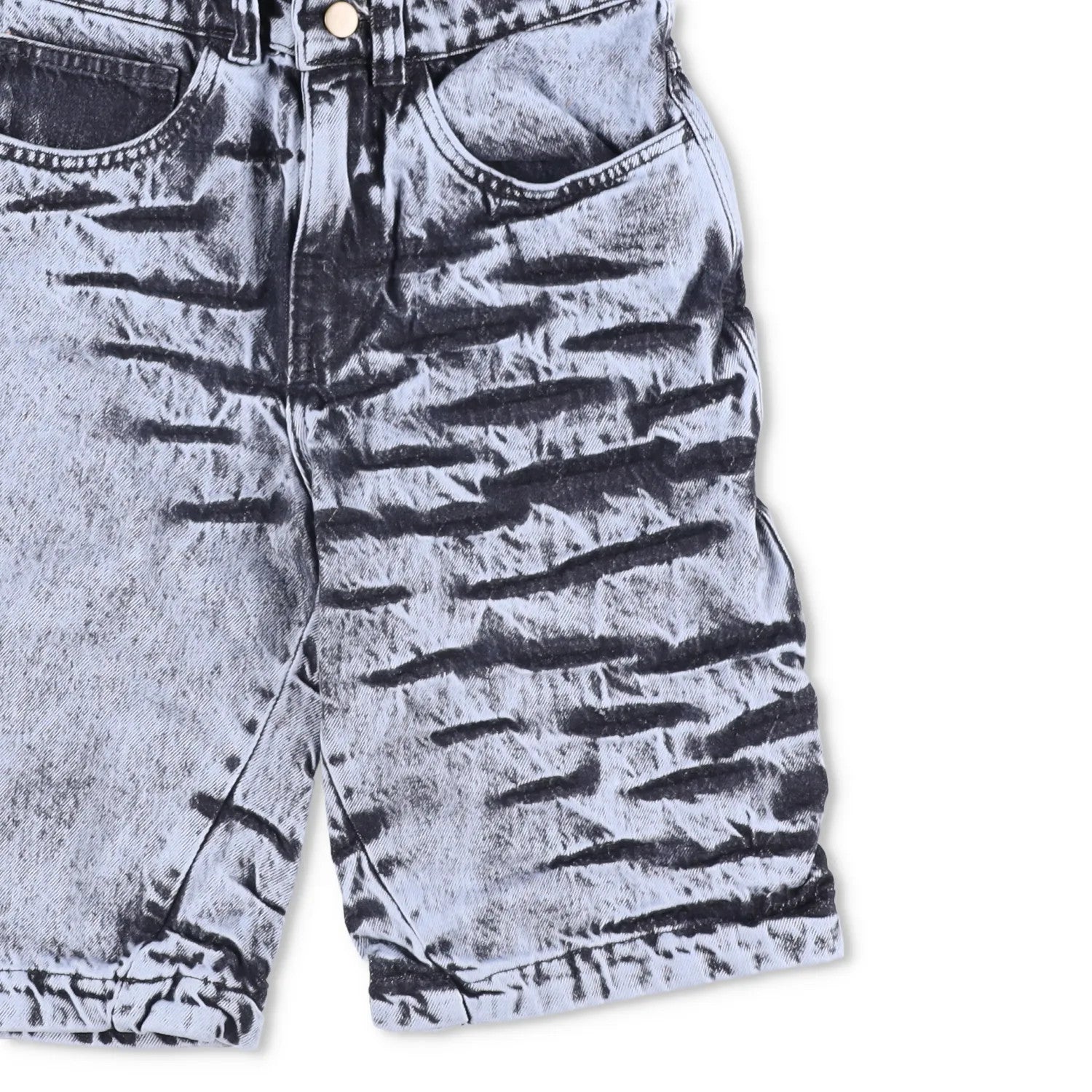 MASHA POPOVA Womens Black Denim Knee Length Boyfriend Shorts Acid Wash 23 RRP365 — View 4