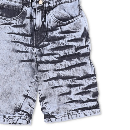 MASHA POPOVA Womens Black Denim Knee Length Boyfriend Shorts Acid Wash 23 RRP365 — View 4