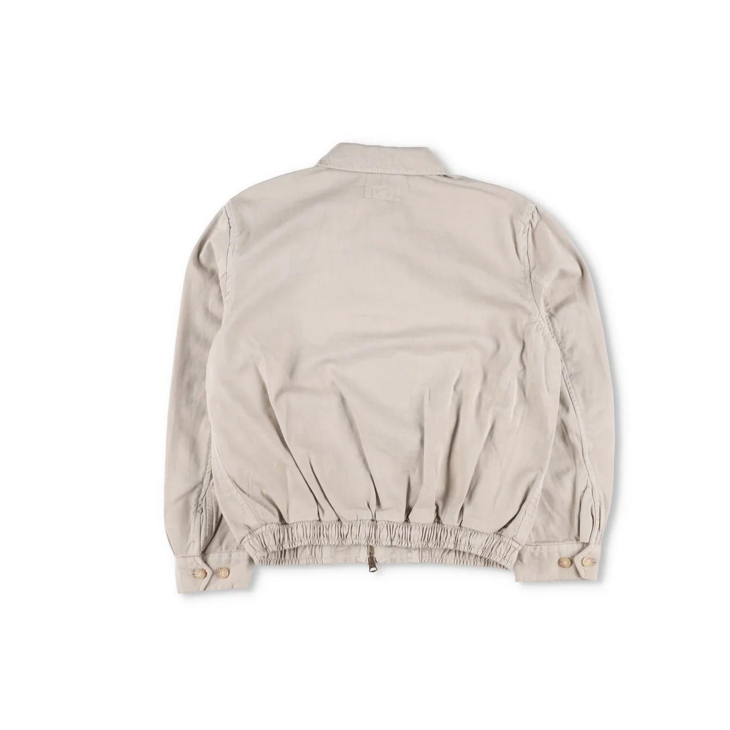 POLO Mens Jacket Cotton Blend Windbreaker Beige Collared Logo Size S RRP 275 — View 9