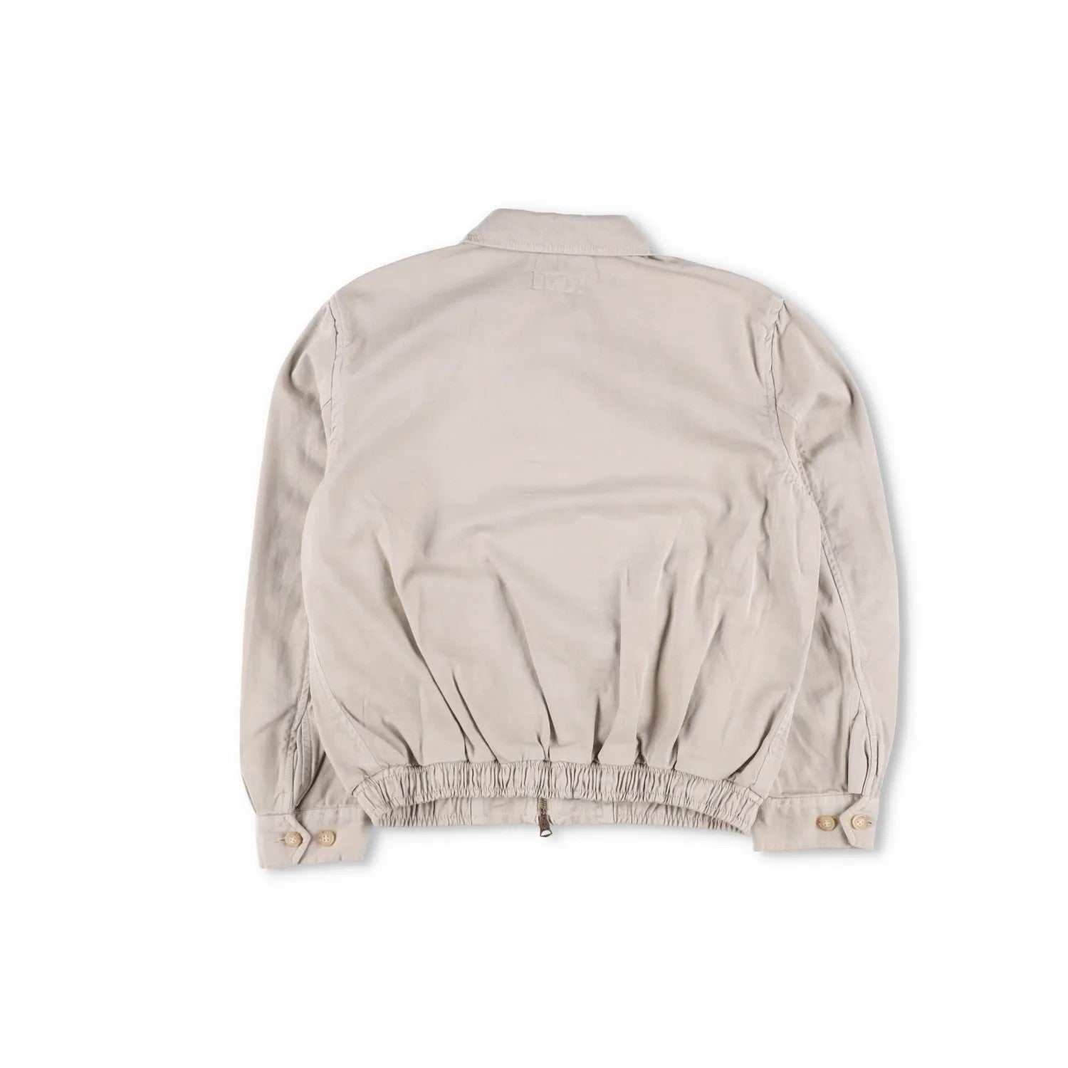 POLO Mens Jacket Cotton Blend Windbreaker Beige Collared Logo Size S RRP 275 — View 9