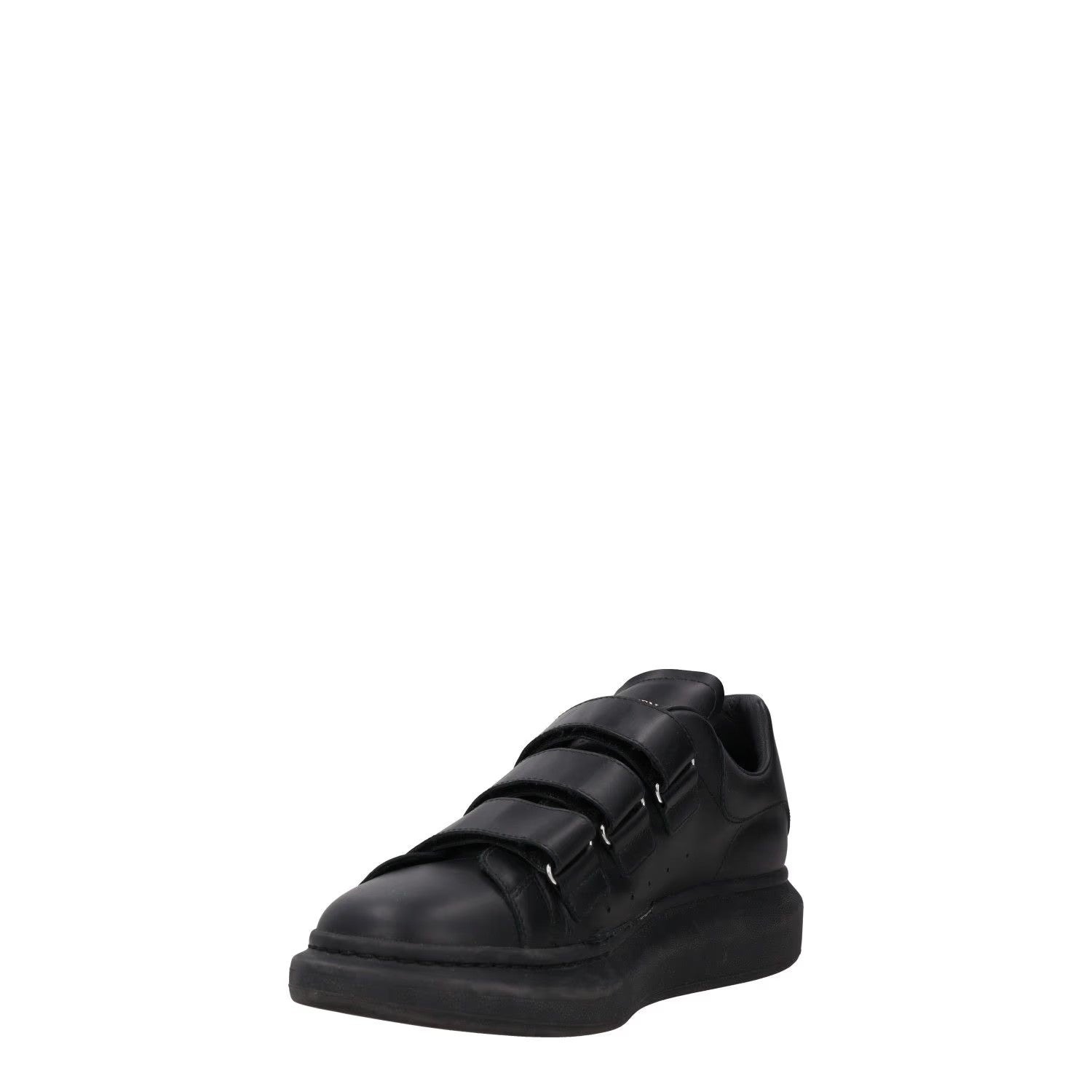 ALEXANDER MCQUEEN Mens Trainers Black Leather Low Top Strappy UK 9.5 RRP 485 — View 3