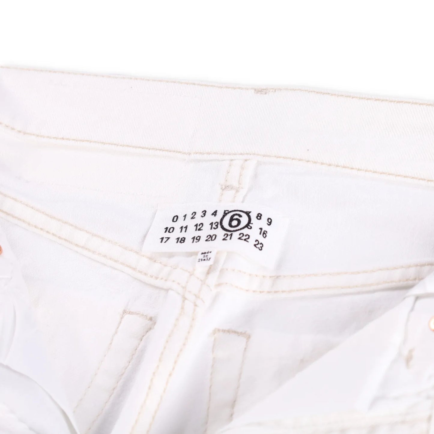 MM6 Mens Jeans Straight Leg High Waist Aluminium Denim Silver Size 26 RRP 406 — View 8