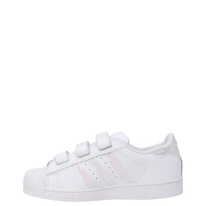 ADIDAS Girls Superstar Sneaker Leather Low Top White Trainers EU 34 RRP 55 — View 4