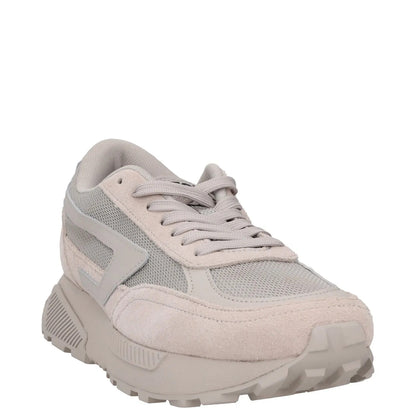 DIESEL Womens Trainers Grey Leather Low Top Lace Up Sneakers UK 4.5 RRP 145 — View 2