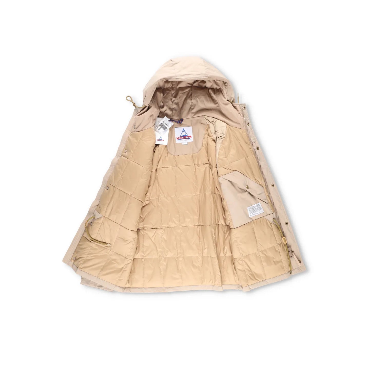 HOLUBAR Mens Parka Coat Cotton Nylon Polyester Blend Mid Length Beige L-4 RRP500 — View 8