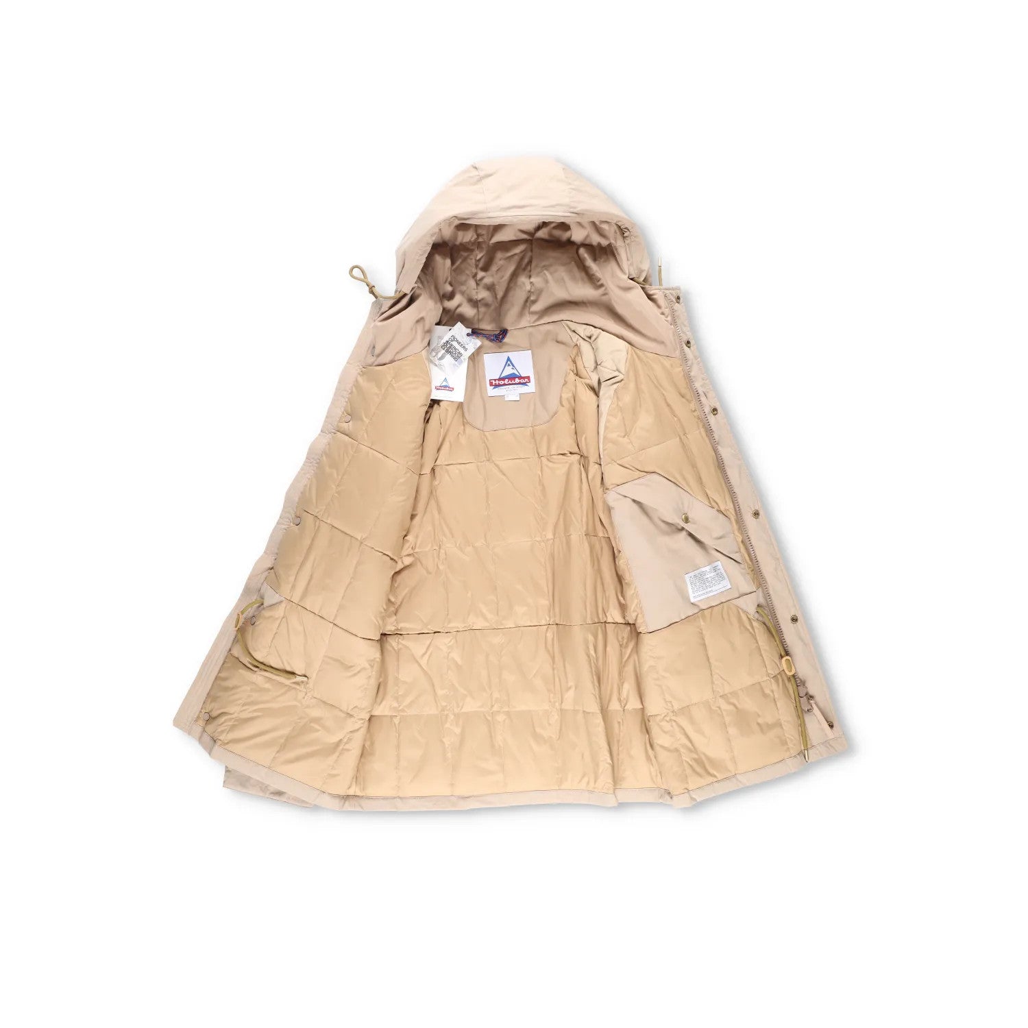 HOLUBAR Mens Parka Coat Cotton Nylon Polyester Blend Mid Length Beige L-4 RRP500 — View 8
