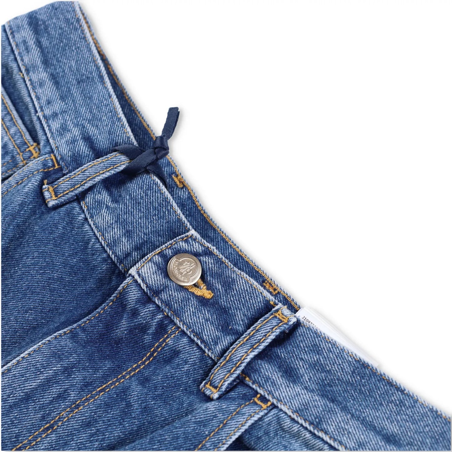 MONCLER Womens Denim Jeans Straight Leg Blue 5 Pockets Size 46 RRP 515 — View 7