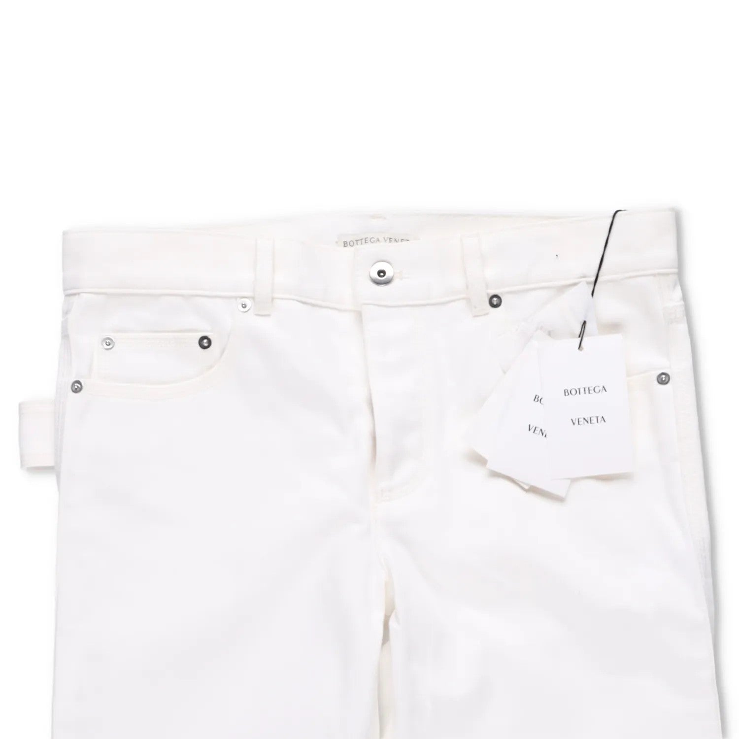 BOTTEGA VENETA Mens Denim Jeans Straight White 5 Pocket Size 40 RRP 650 — View 7