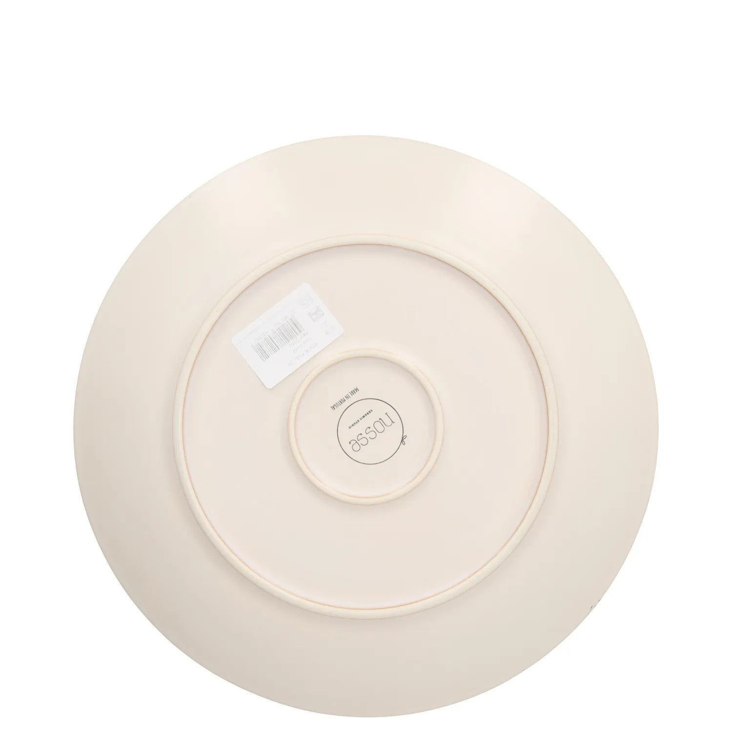 NOSSE Plate White Ceramic White Gold Round Smooth 28cm Diameter RRP 40 — View 3